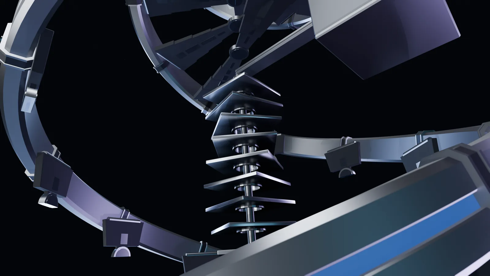 Illustration: a stream of events is placed in order, one at a time, onto a stack of records held along a central spine.